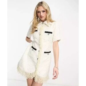 Sister Jane Cream and Black Mini Dress